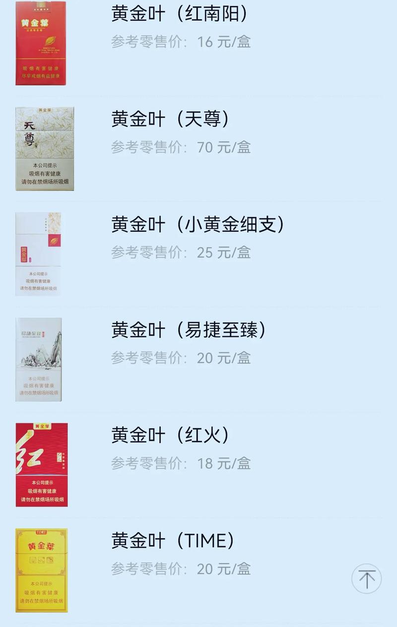 黄金叶(天叶)价格口感揭秘！