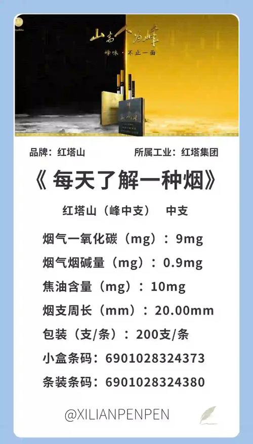 红塔山(峰中支)价格口感揭秘！