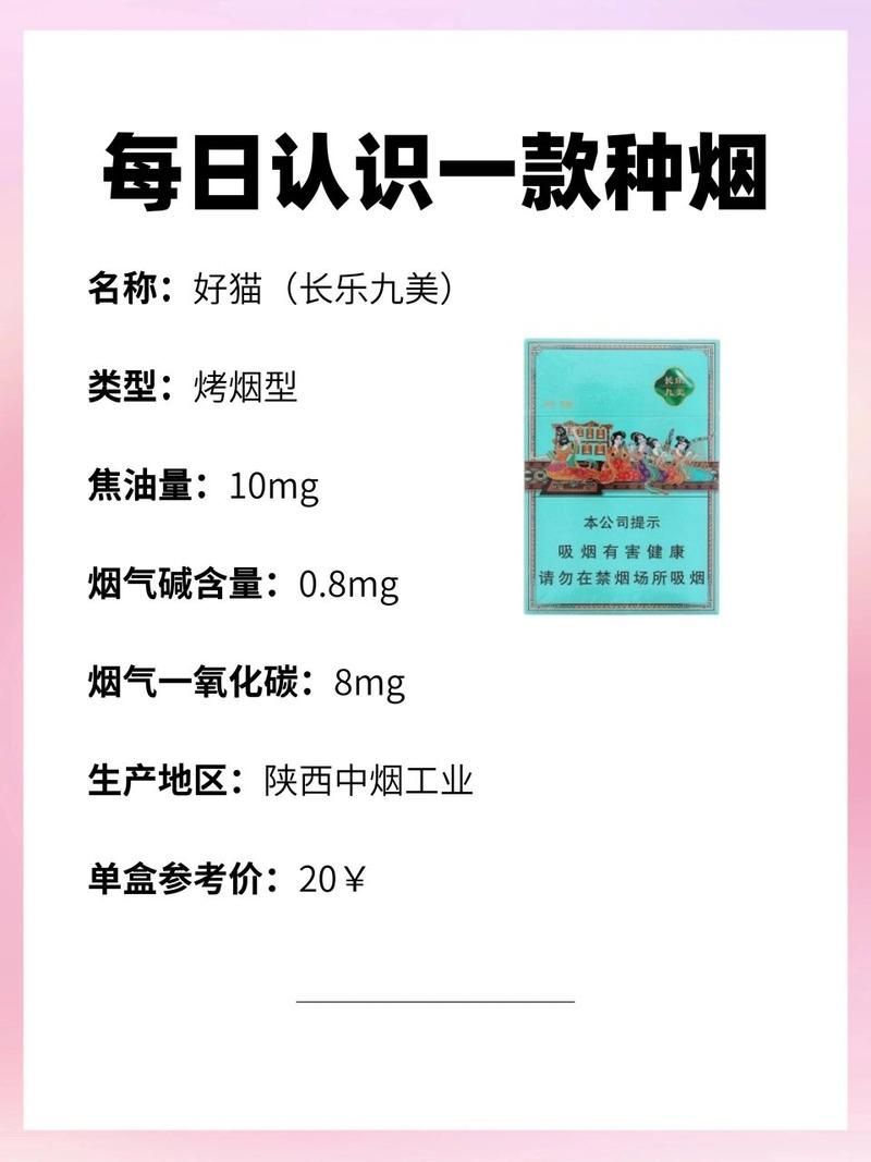 好猫(长乐小九美)香烟价格口感揭秘！
