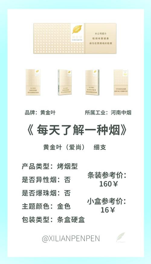 黄金叶(爱尚 细支)价格口感揭秘！