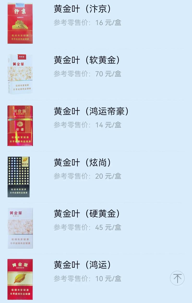 黄金叶(小黄金)价格口感揭秘，一包多少钱？