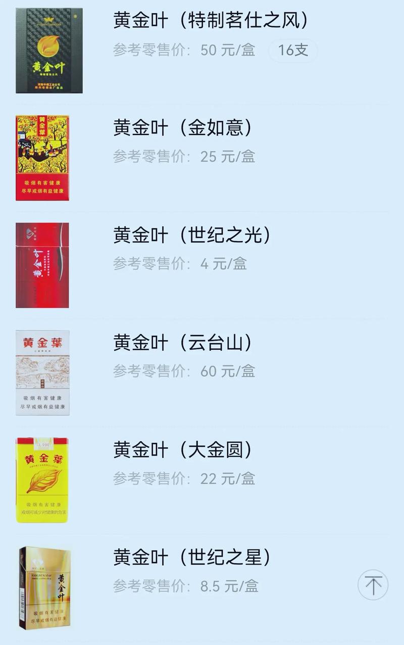黄金叶天叶细支出口版价格口感评测
